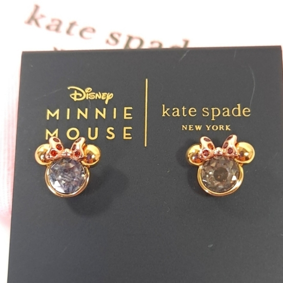 Kate Spade Disney Earrings Minnie Mouse Studs NWT